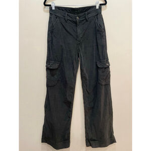 American Eagle Baggy Wide Leg Cargo Corduroy Pants Size 6 Skater Grunge